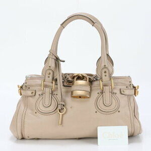 Chloe Paddington leather handbag top handles gold card